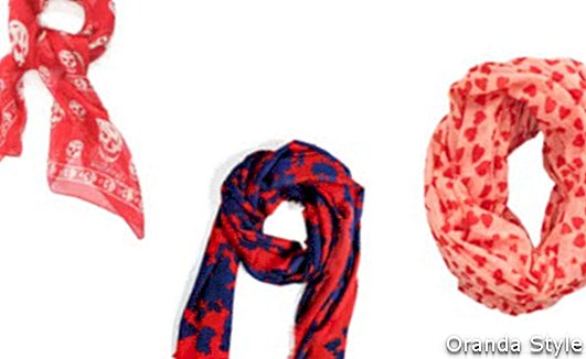 Trendy Pattern roten Schal