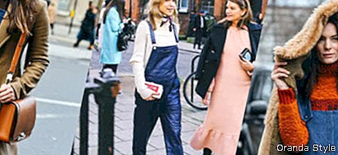 London Fashion Week Street Style Latzhose Collage