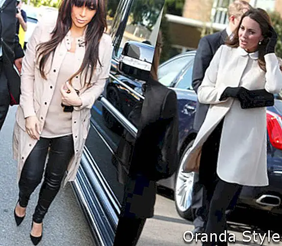 Kim Kardashian gegen Kate Middleton Jackenkombinationen