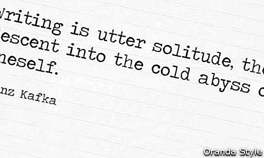 الكتابة هي العزلة المطلقة النسب في الهاوية الباردة للنفس