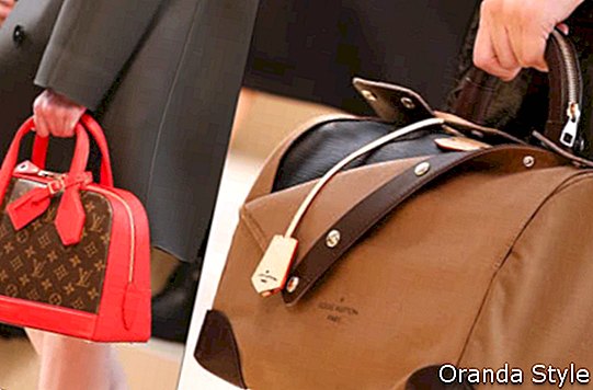 Louis Vuitton-Handtaschen auf Rollbahnshow des Falles 2014