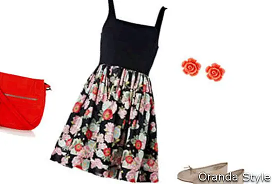 haljina s cvjetnim printom s kombinacijom balerinki