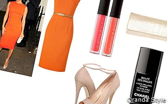 Eva Longoria bodycon mandariini kleitide komplekt