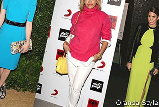 Emma Roberts Rita Ora a Nikki Reed na sobě neonové oblečení