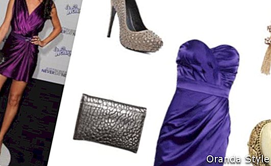 Selena Gomez lilla kleidi komplekt