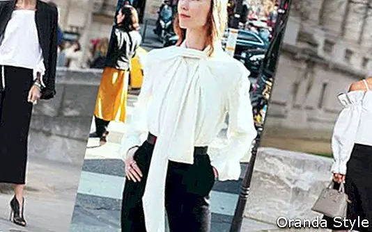 סגנון האופנה של פריז בסגנון סטריט שחור לבן