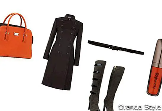Kombinacija odjevnog kaputa u vojnom stilu