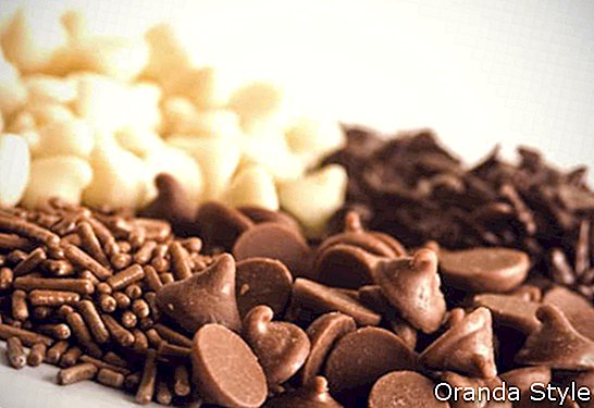 ช็อคโกแลตสีดำและสีขาว