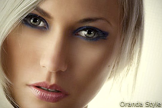 Pretty Blonde Woman with Makeup