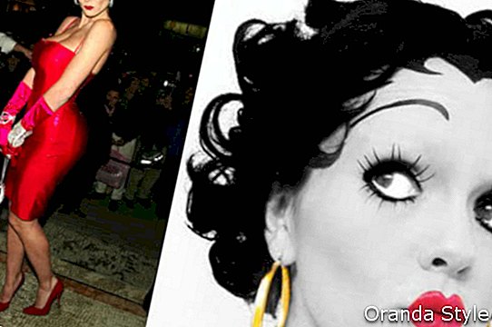 Betty Boop Halloween kostym och makeup