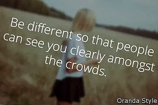 Seien Sie anders, damit die Leute Sie deutlich in der Menge sehen können