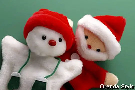 Ročne lutke snežaka in Božička