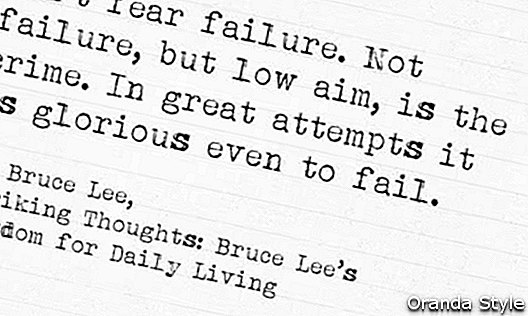 ne bojite se neuspeha ne neuspeha, a nizek cilj je zločin, v velikih poskusih je slavno celo, da ne uspe