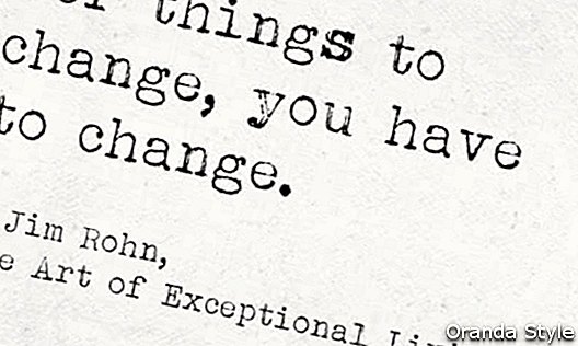 da se stvari spremenijo, moraš spremeniti