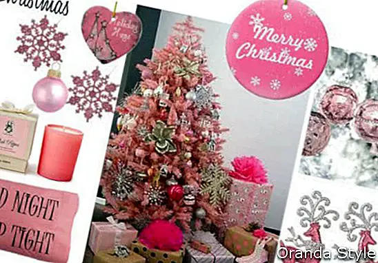 ピンクのクリスマスの装飾のアイデア