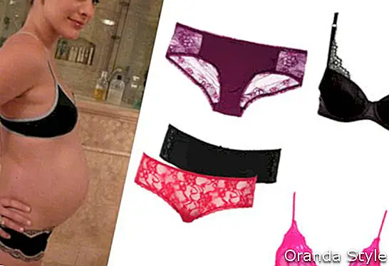 Embarazada Milla Jovovich Lencería Combinación