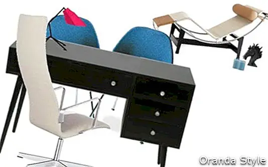 Idea de lugar de trabajo de chaise longue