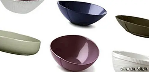 Uff grandeTazón de vidrio texturizado púrpura y plateado y otras cocinas St