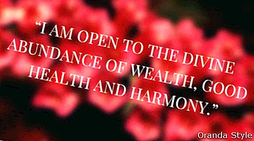 jaz sem odprta za božansko bogastvo bogastva