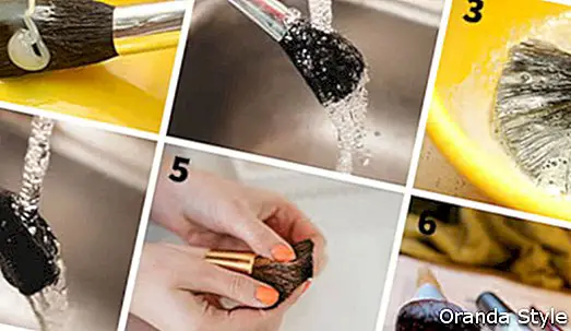 Waschen Make-up Pinsel 6 Schritte