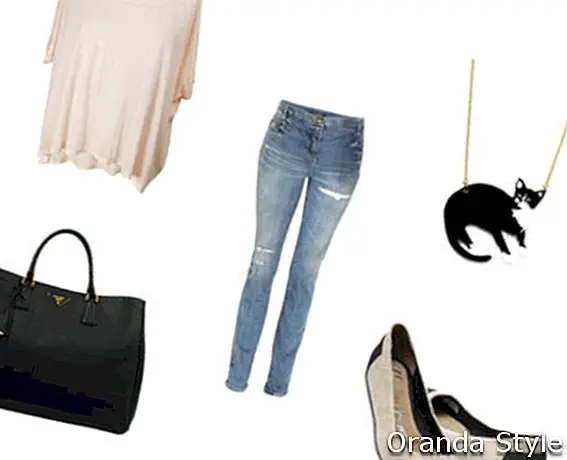 Skinny Jeans Outfit Kombination mit Ballerinas