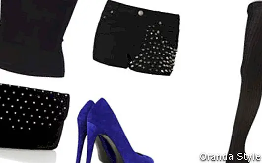 Rock Chic Outfit Kombination mit Electric Blue Heels
