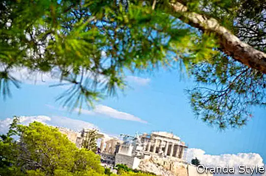 Schöne Aussicht auf die antike Akropolis
